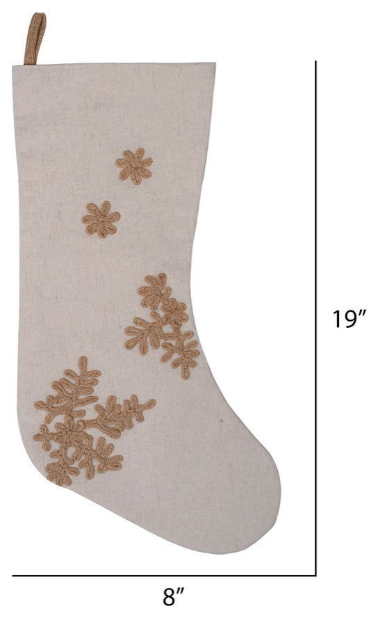 Vickerman Qtx17402 Decorative 8"X19" Falling Flakes Christmas Stocking