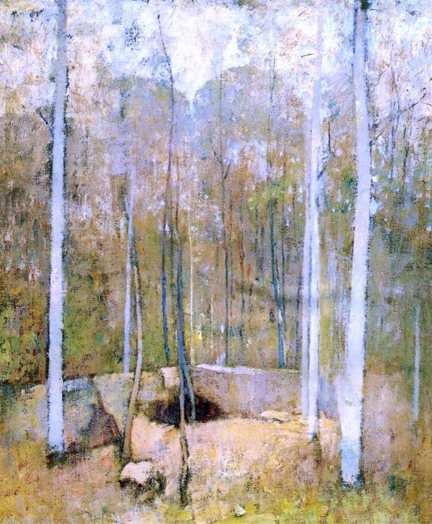 Emil Carlsen Autumn Forest Premium Canvas Print