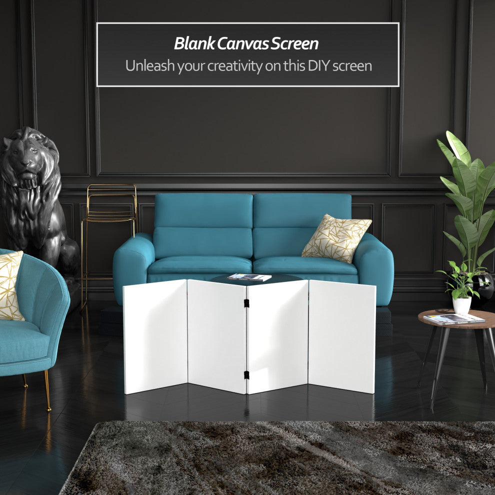 2' Tall Do It Yourself Canvas Room, 4 Panel