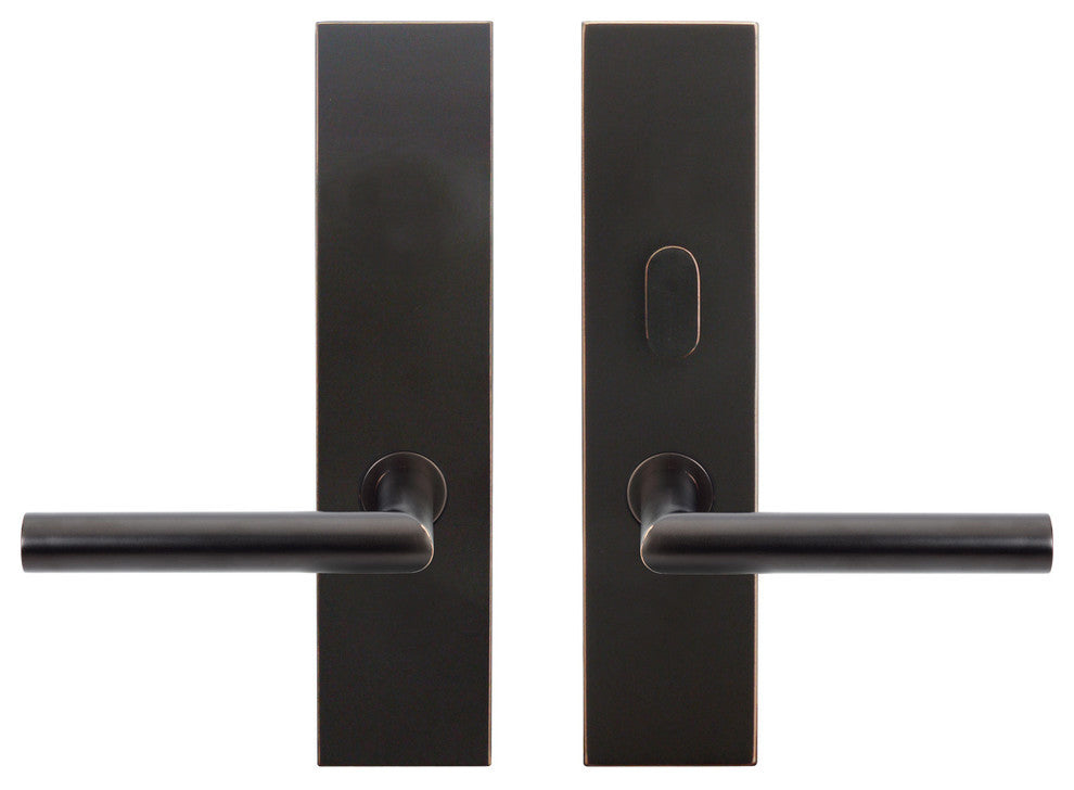 Frankfurt Lever, Tubular Passage With Privacy Bolt, Left Hand, 2-3/4" Backset