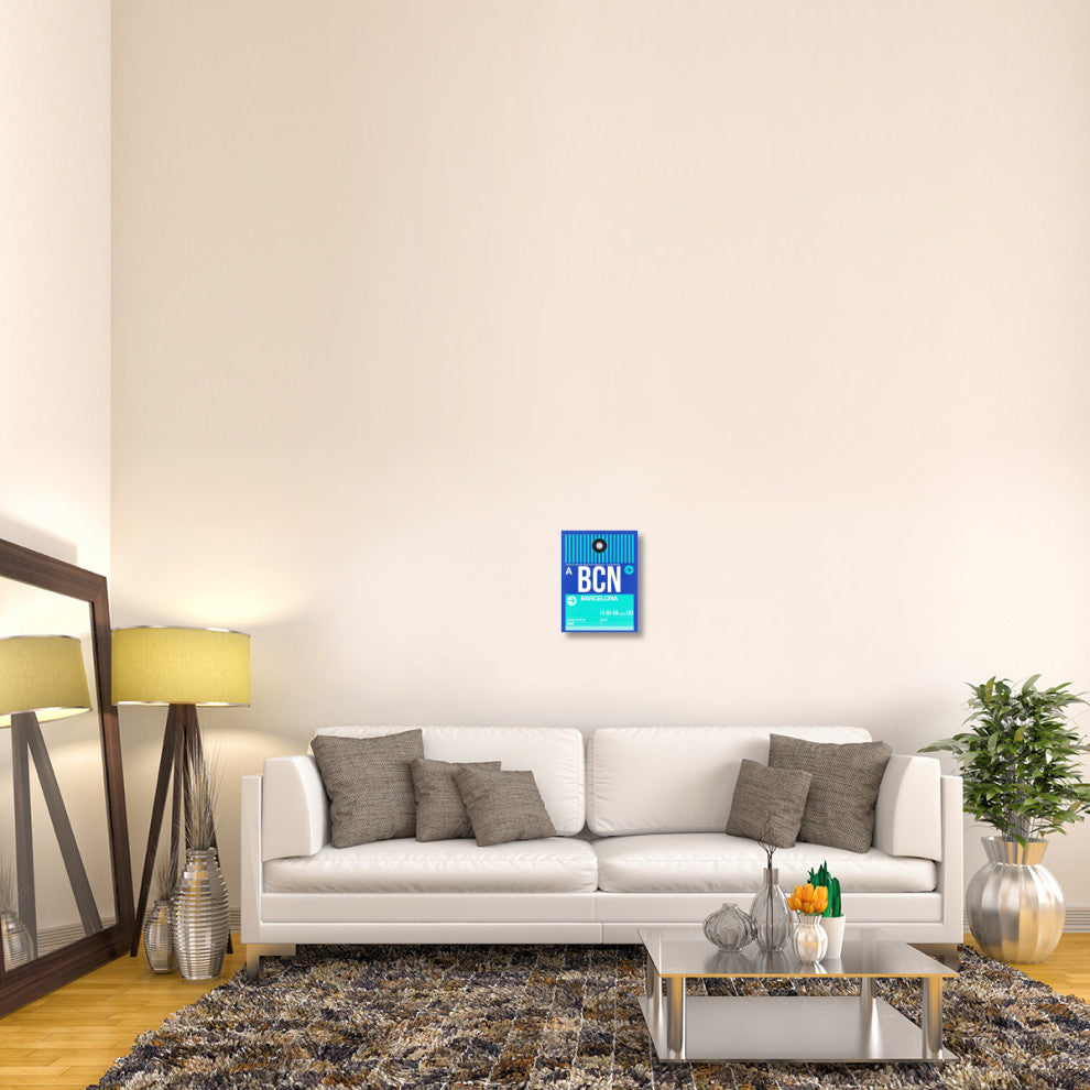 "BCN Barcelona Luggage Tag 2" Fine Art Print