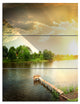 "Lake Under Evening Sun" Photo Metal Wall Art, 3 Panels, 28"x36"