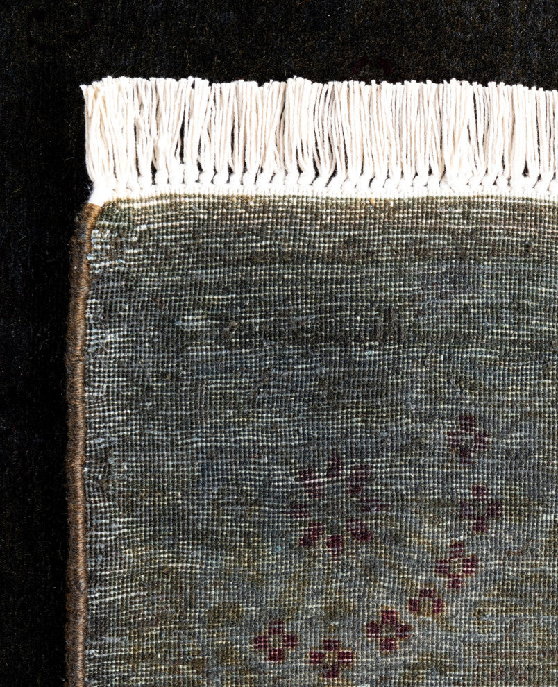 Overdyed One-of-a-Kind Hand-Knotted Area Rug Brown, 3' 2" x 20' 8"