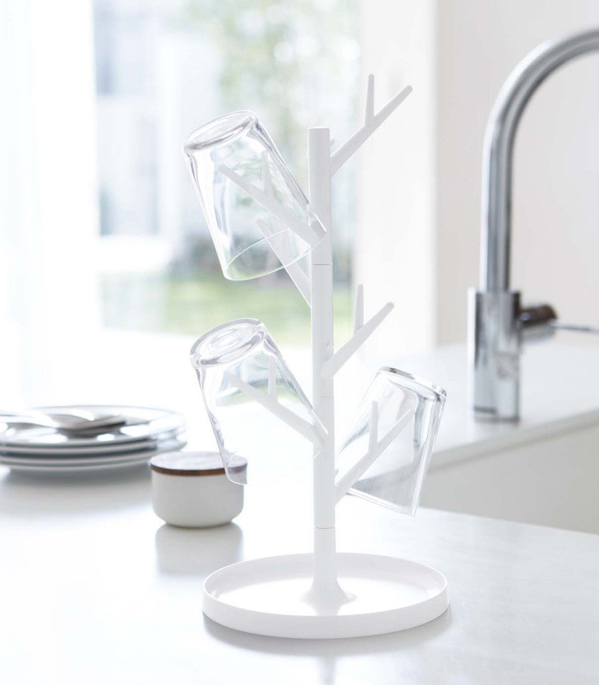 Branch Glass & Mug Tree, White
