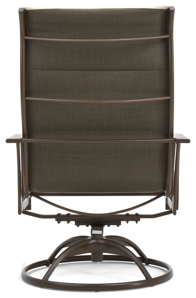 Key West Padded Sling Swivel Rocker Lounge Chair