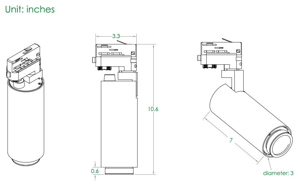 Minimal Gallery Series Track Light, White
