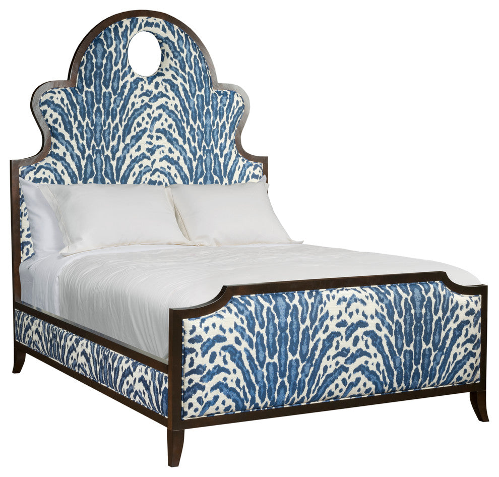 Denise Bed Cal King Cobalt Reptile
