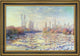 Claude Oscar Monet Floating Ice Framed Premium Canvas Print, 16"x24"