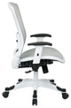 Managers Chair With Padded Mesh Seat and Back, White Frame