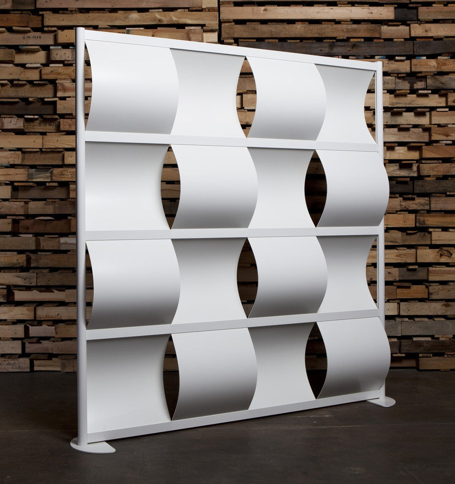 Loftwall Wave Modern Screen, Room Divider, Designer Screen, White