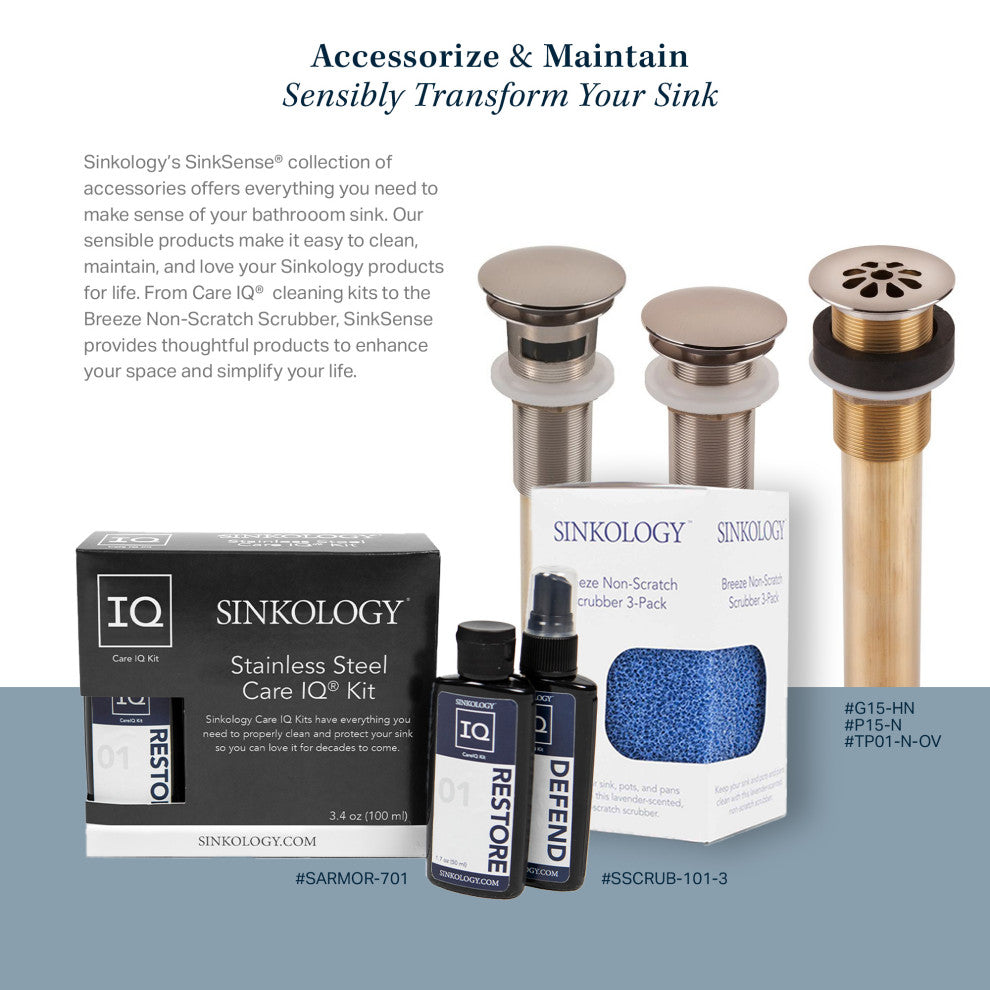 Freud 19" Undermount Bathroom Sink in Nickel