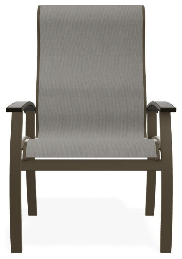 Belle Isle Sling Outdoor Dining Chair, Augustine Oyster/Beachwood