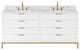 Bristol 72" Marble Countertop Vanity, Pure White