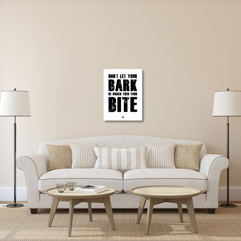 "Bark And Bite Poster White" Fine Art Print