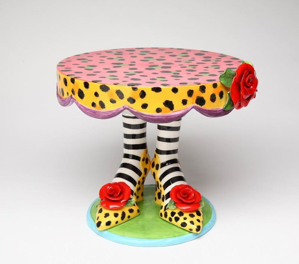 Leopard Print Heels Large Cake Stand