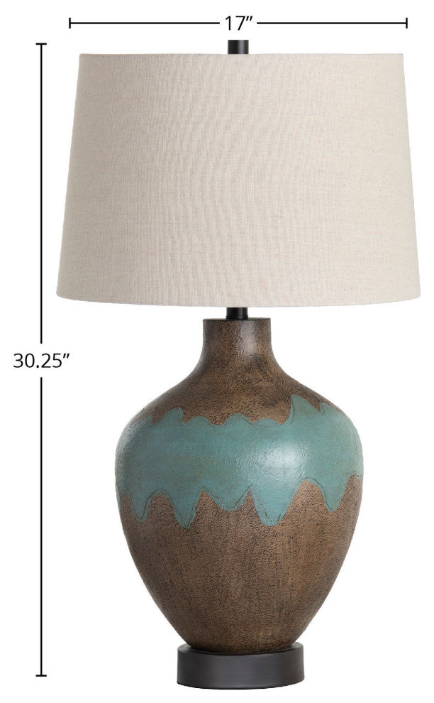 Dallas 30" Resin Table Lamp With Linen Shade