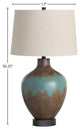 Dallas 30" Resin Table Lamp With Linen Shade