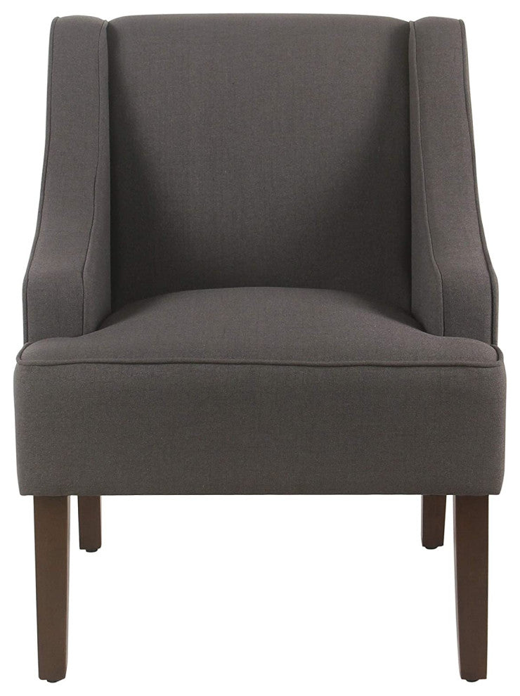 Arm Accent Chair, Dark Charcoal