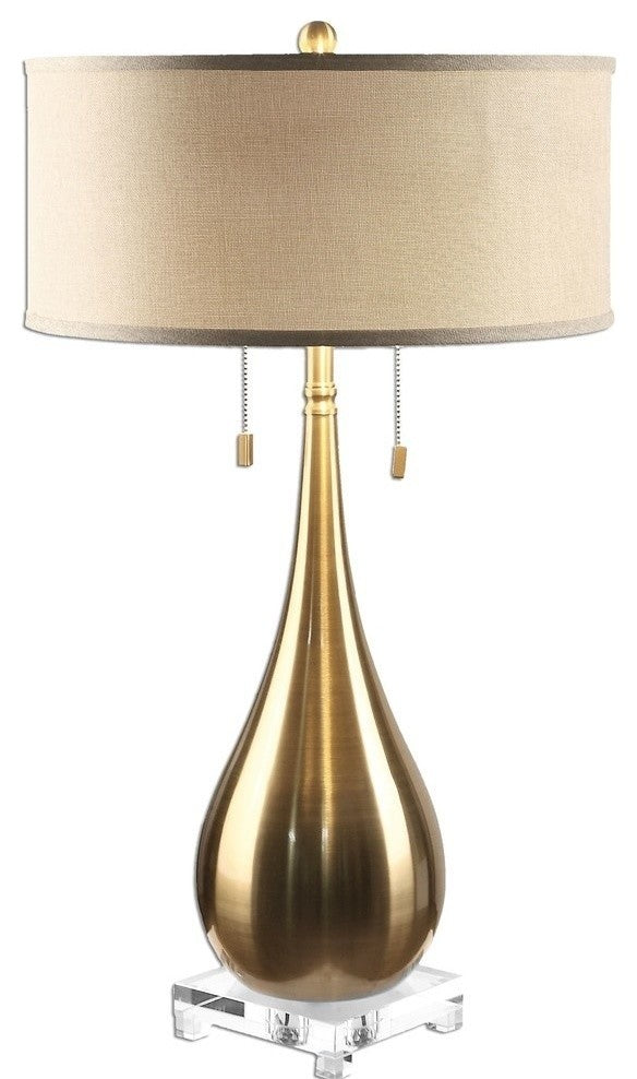 Gold Brass Teardrop Table Lamp