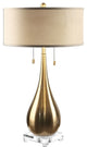 Gold Brass Teardrop Table Lamp