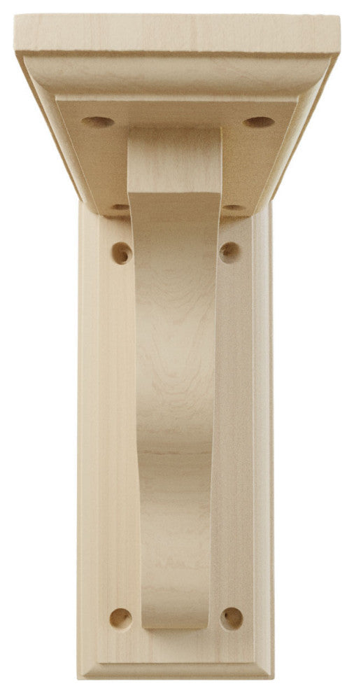 3 1/2"W x 7"D x 9"H Hamilton Traditional Bracket, Rubberwood