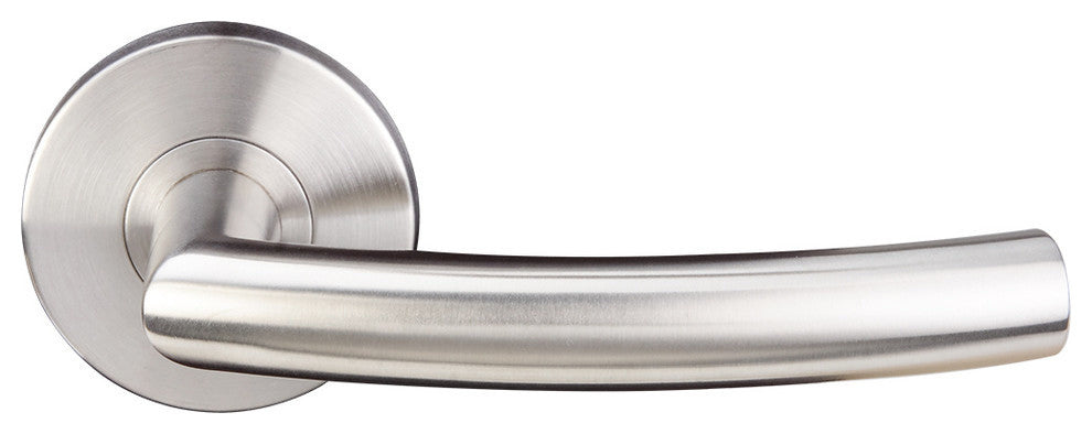 Oslo Lever, Half Passage, Right Hand, Satin Stainless Steel, 2-3/8" Backset