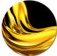 Yellow Gold Texture Pattern, Abstract Digital Art Round Wall Art, 23"