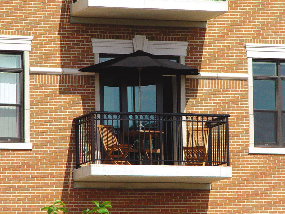 off-The-Wall Brella Half Umbrella, Chocolate, 9', Olefin Fabric