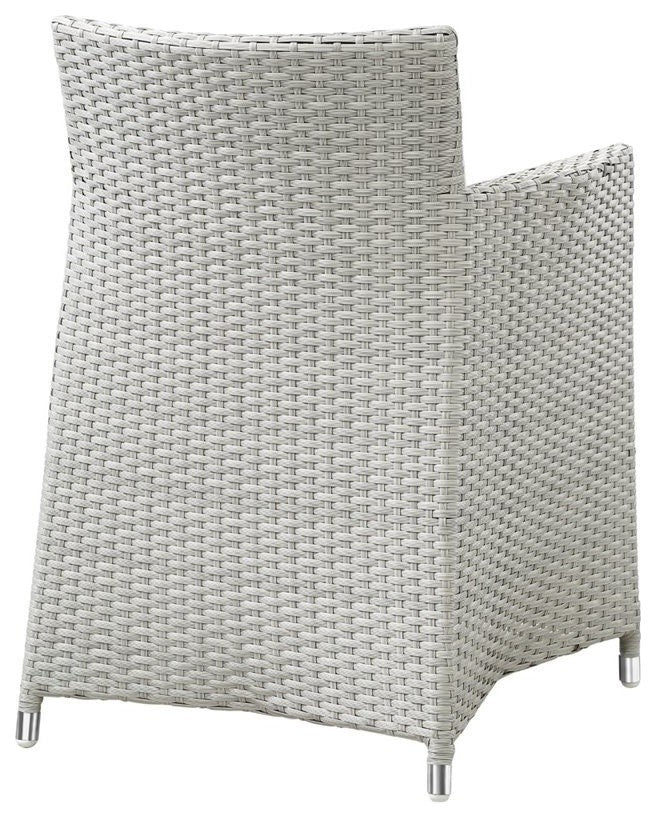 Junction Dining Outdoor Patio Armchair, Gray White