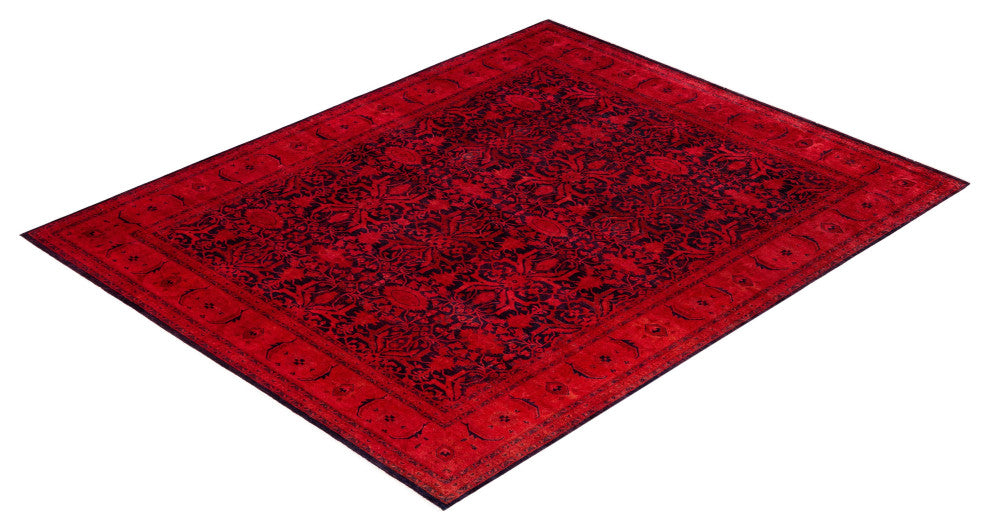 Overdyed One-of-a-Kind Hand-Knotted Area Rug Pink, 8' 2" x 10' 3"