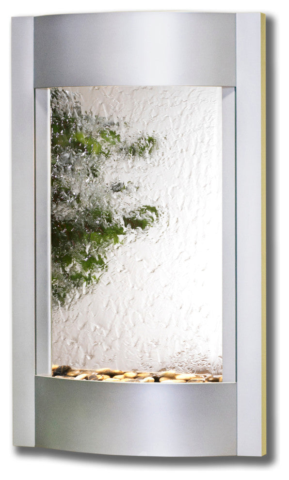 Serene Waters by Adagio Water Features, Silver Mirror, Silver Metallic