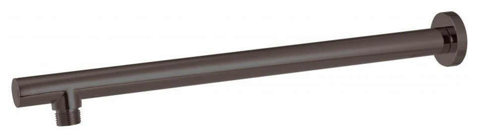 1/2" Ips X 16" Round 90-Degree Rain Arm With Flange In Oil Rubbed Bronze