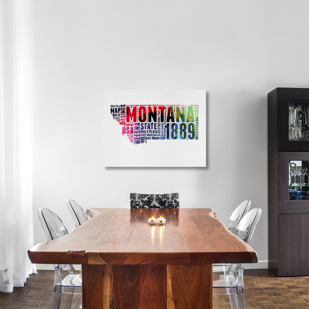 "Montana Word Cloud 2" Fine Art Print