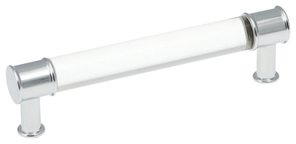 Belwith Hickory 128mm Luster Crysacrylic with Chrome Cabinet Pull P3635-CACH