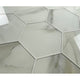 Nature 8 in x 8 in Glass Hexagon Tile in Calacatta White, Set of 20