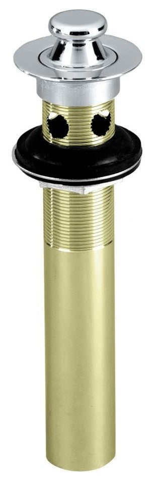 Lift & Turn Lavatory Drain With Overflow Holes, Non Exposed In Polished Chrome