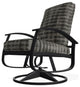 Belle Isle Cushion Outdoor Swivel Rocker, Illusion Plaid Onyx/Black