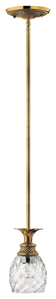 Mini-Pendant Plantation 1-Light, Burnished Brass