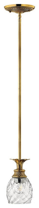 Mini-Pendant Plantation 1-Light, Burnished Brass
