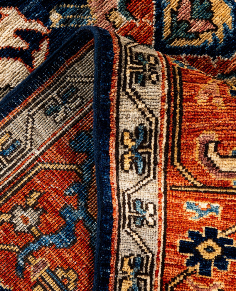 Serapi One-of-a-Kind Hand-Knotted Area Rug Blue, 6'3" x 9'2"