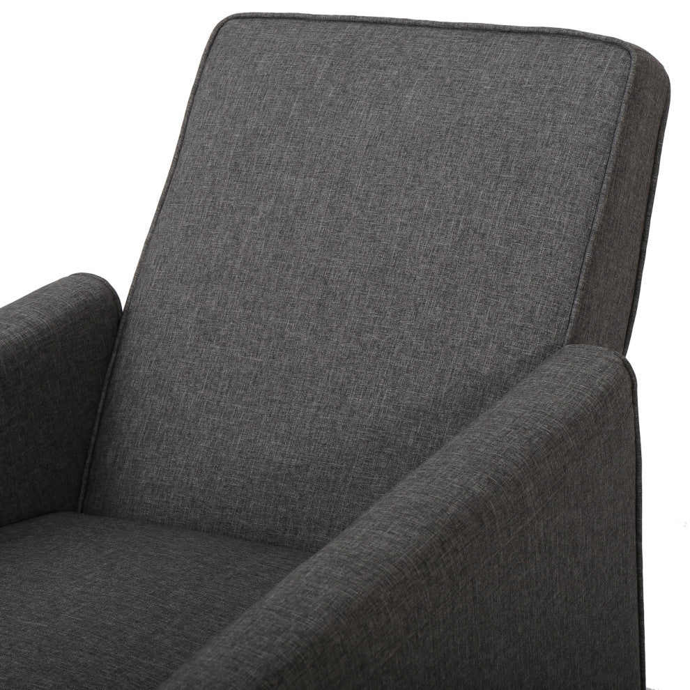 GDF Studio Hinus Indoor Upholstery Club Chair Recliner, Smoky