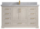 Boston 60" Single Bathroom Vanity in Fine Grain 2" Pearl Gray