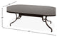 42" x 84" Oval Hammered Outdoor Dining Table with Umbrella Hole, Kona