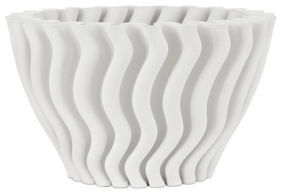 Ripple White Vase