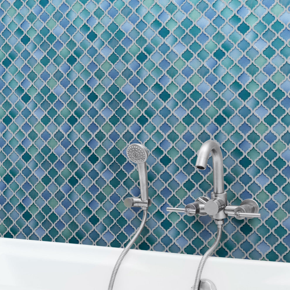 Hudson Tangier Mosaic Floor and Wall Tile, Blue