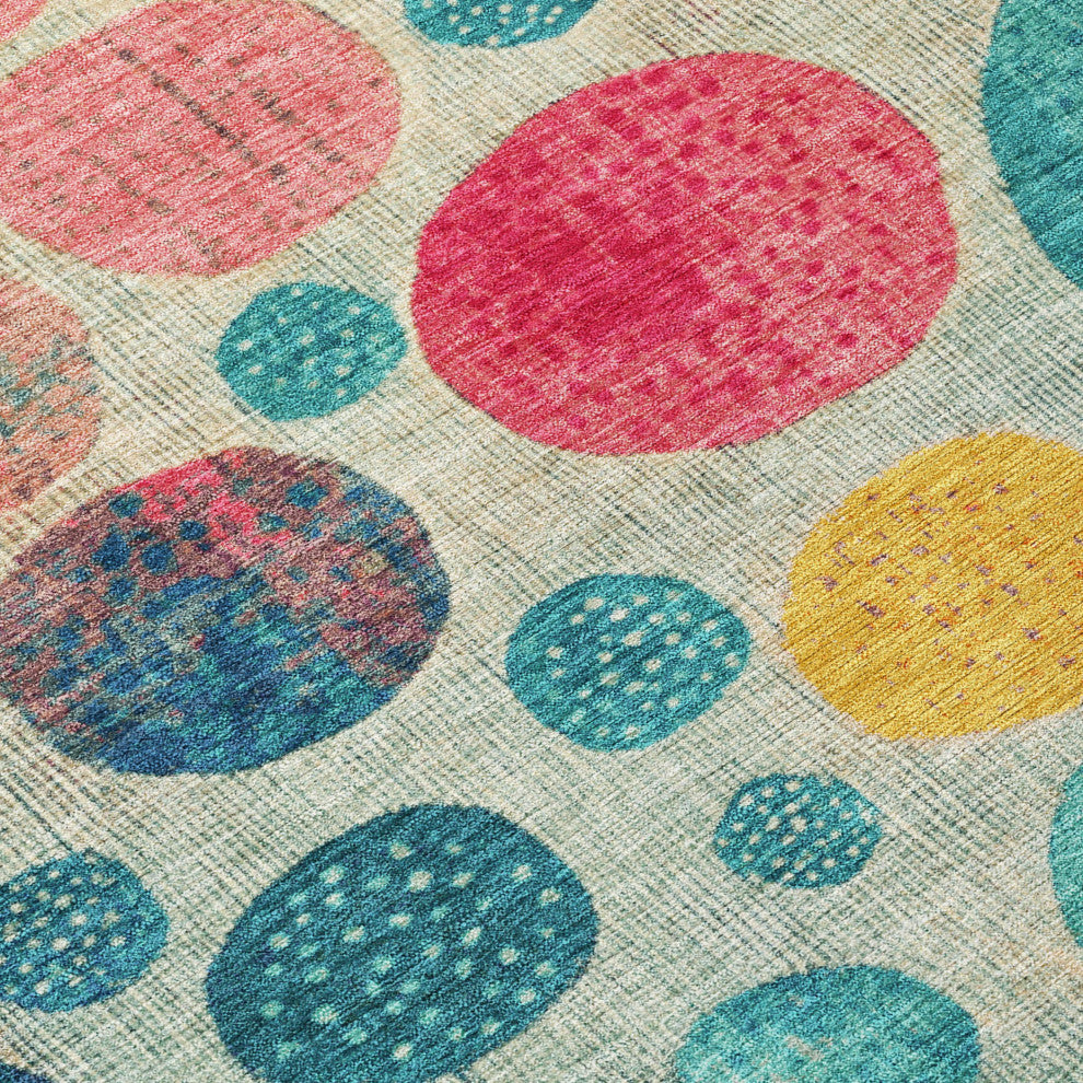 Machine Washable Indoor/Outdoor Chantille ACN1899 Teal 3' x 5' Rug