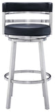 Madrid Swivel Stool, Black, 26"