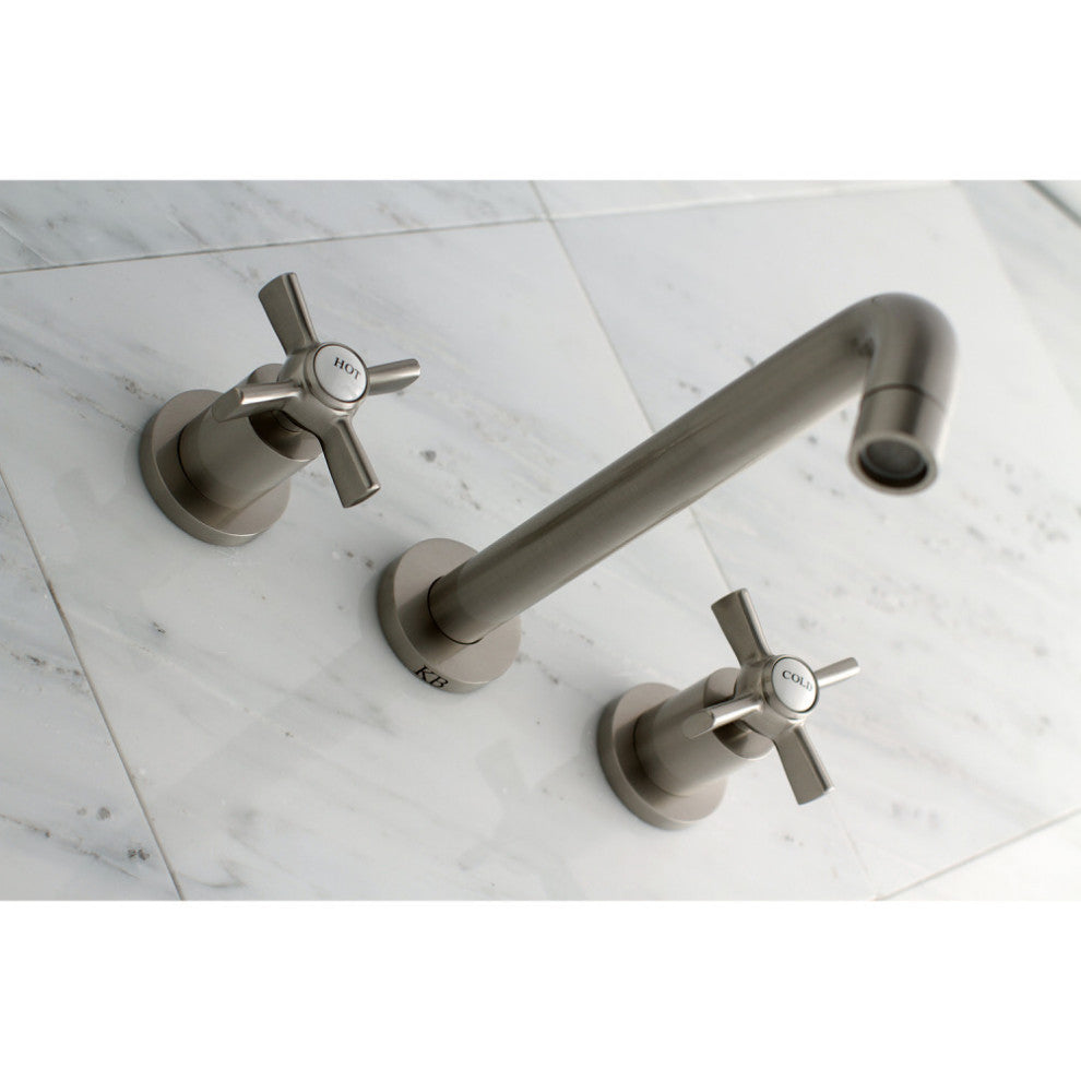 KS8028ZX Two-Handle Wall Mount Tub Faucet, Brushed Nickel
