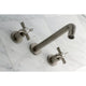KS8028ZX Two-Handle Wall Mount Tub Faucet, Brushed Nickel