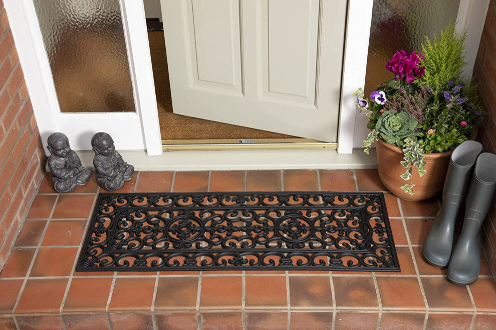 First Impression Audrey Rubber Entry Double Doormat 18"x48